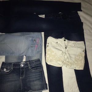 Denim Pants and Shorts For Girls Size 10-12 Bundle